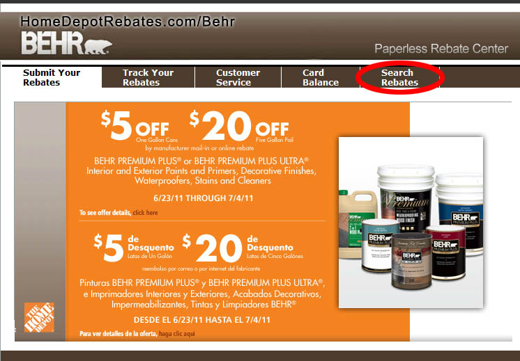 Home Depot Behr Paint Online Rebate 2022