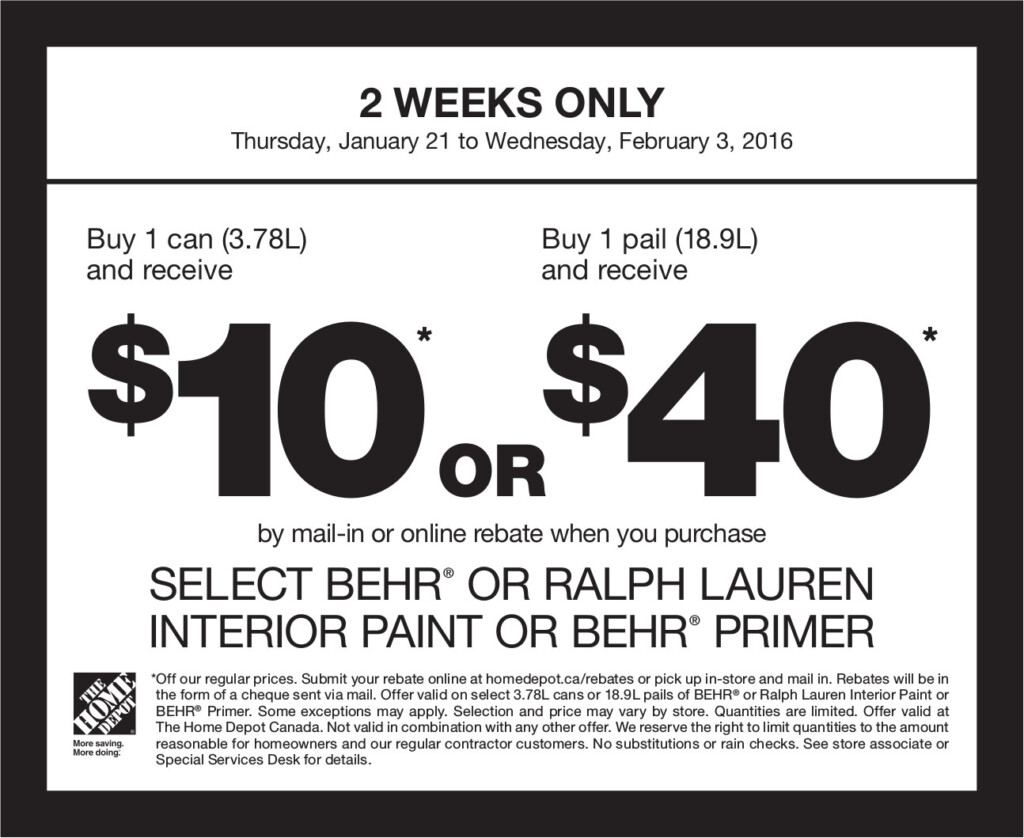 Home Depot Canada Rebates