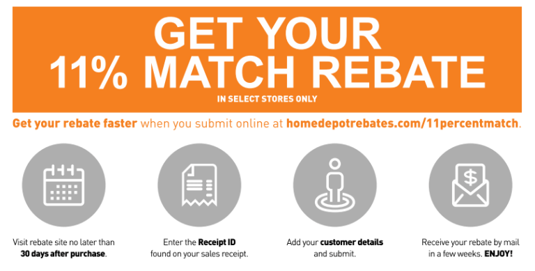 Home Depot Matching Rebate