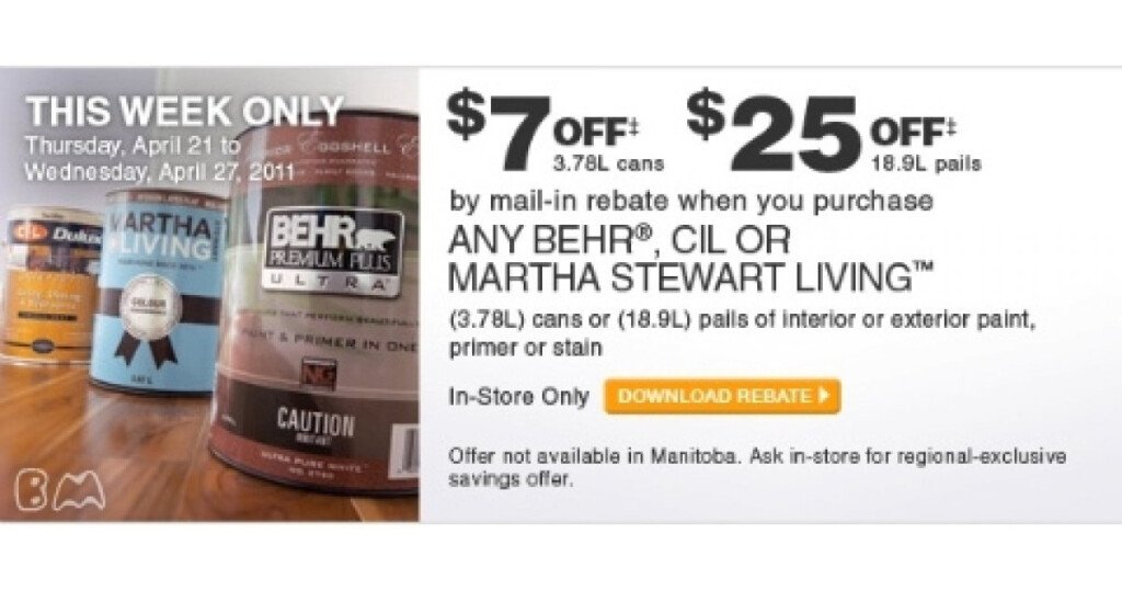 Home Depot Paint Mail In Rebate Form