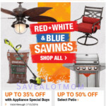 Home Depot Red White And Blue Sale Rebate