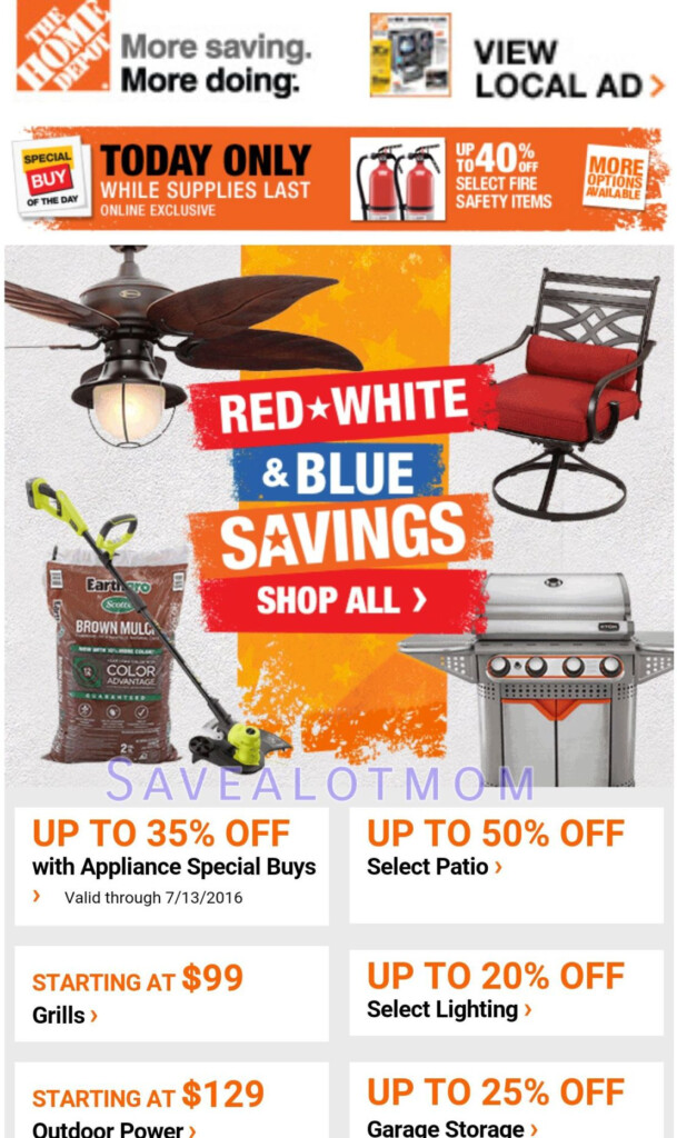 Home Depot Red White And Blue Sale Rebate