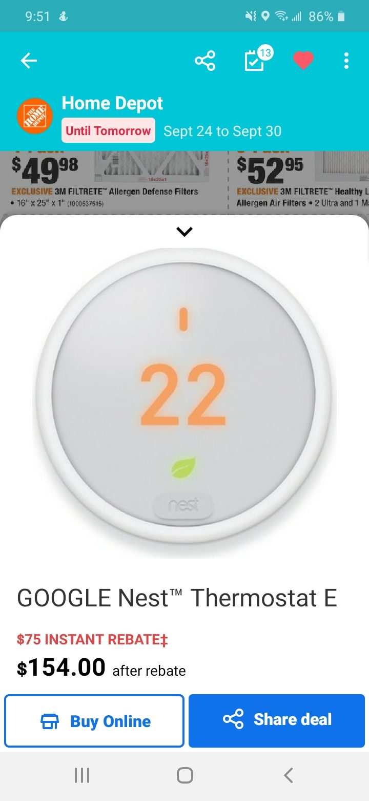 Nest Thermostat Home Depot Rebate