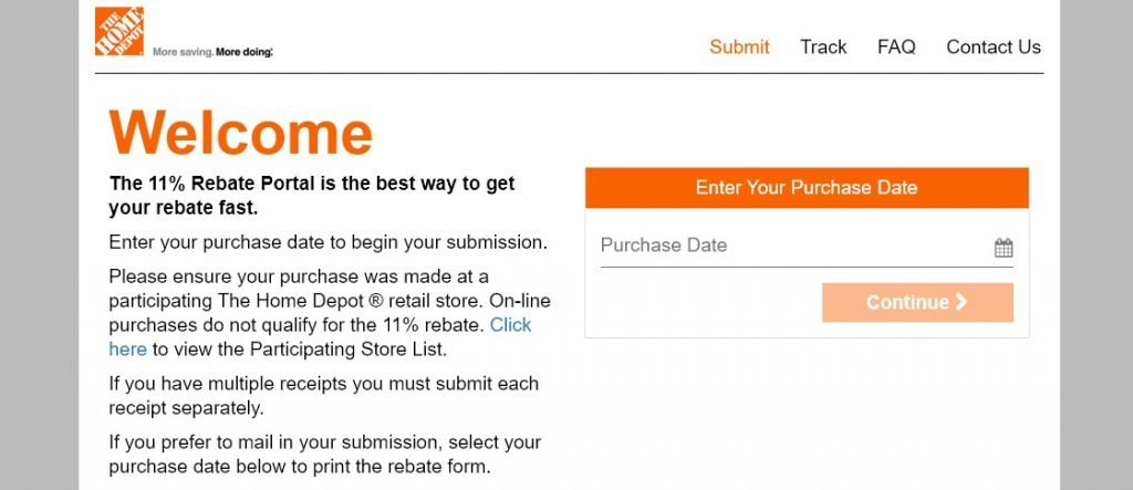 Home Depot 11 Rebate For Online Purchases