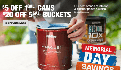 Home Depot 4th Of July Paint Rebate