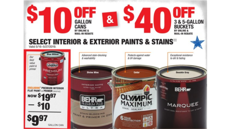 Home Depot Behr Rebate Memorial Day