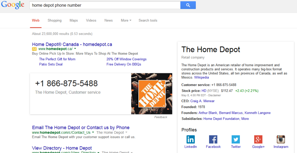 Home Depot Rebate Customer Service Phone Number