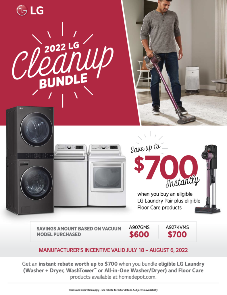 LG Appliance Rebate 2024 Home Depot